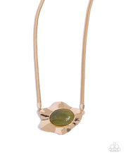 Load image into Gallery viewer, Sideways Shimmer Green Necklace