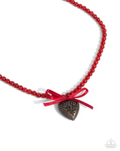 Load image into Gallery viewer, Tasteful Trimming Red Necklace