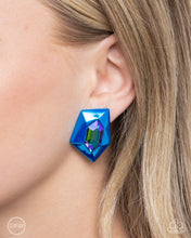 Load image into Gallery viewer, Dauntless Detail Blue Clip on Earrings