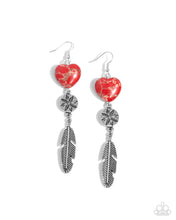 Load image into Gallery viewer, Free-Spirited Fame Red Earrings