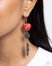 Load image into Gallery viewer, Free-Spirited Fame Red Earrings