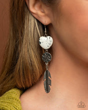 Load image into Gallery viewer, Free-Spirited Fame White Earrings