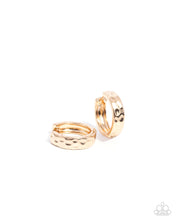 Load image into Gallery viewer, Hammered Hyperaware Gold Earrings