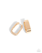 Load image into Gallery viewer, Vendetta Vanity Gold Hinged Hoop Earrings