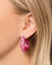 Load image into Gallery viewer, Stellar Significance Pink Hoop Earrings