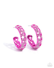 Load image into Gallery viewer, Stellar Significance Pink Hoop Earrings