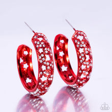 Load image into Gallery viewer, Stellar Significance Red Hoop Earrings