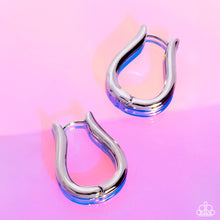 Load image into Gallery viewer, Generous Grace Silver Hinged Hoop Earrings