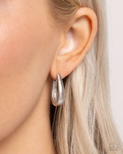 Load image into Gallery viewer, Limitless Leader Silver Hinged Hoop Earrings