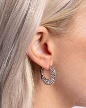 Load image into Gallery viewer, Winking Whimsy White Hoop Earrings