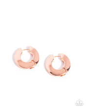 Load image into Gallery viewer, Intelligence Operation Copper Hinged Hoop Earrings