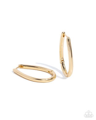 Angelic Avenue Gold Hinged Hoop Earrings