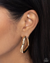Load image into Gallery viewer, Local Attraction Gold Hinge Hoop Earrings