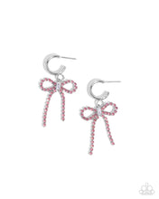 Load image into Gallery viewer, Whispering Whimsy Pink Hoop Earrings