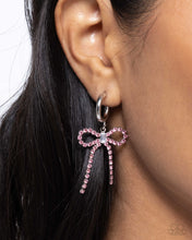 Load image into Gallery viewer, Whispering Whimsy Pink Hoop Earrings