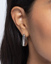 Load image into Gallery viewer, Square Symmetry Silver Hinged Earrings