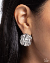 Load image into Gallery viewer, Woven Wisdom Silver Hinged Earrings