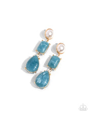 Load image into Gallery viewer, Marbled Masterpiece Blue Earrings