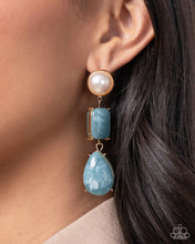 Load image into Gallery viewer, Marbled Masterpiece Blue Earrings