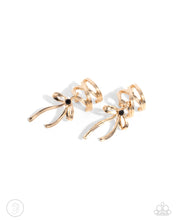 Load image into Gallery viewer, Ballet Lacing Gold Cuff Earrings
