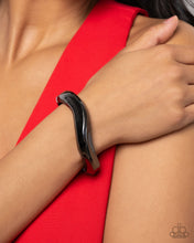 Load image into Gallery viewer, Abstract Audience Black Hinged Bracelet