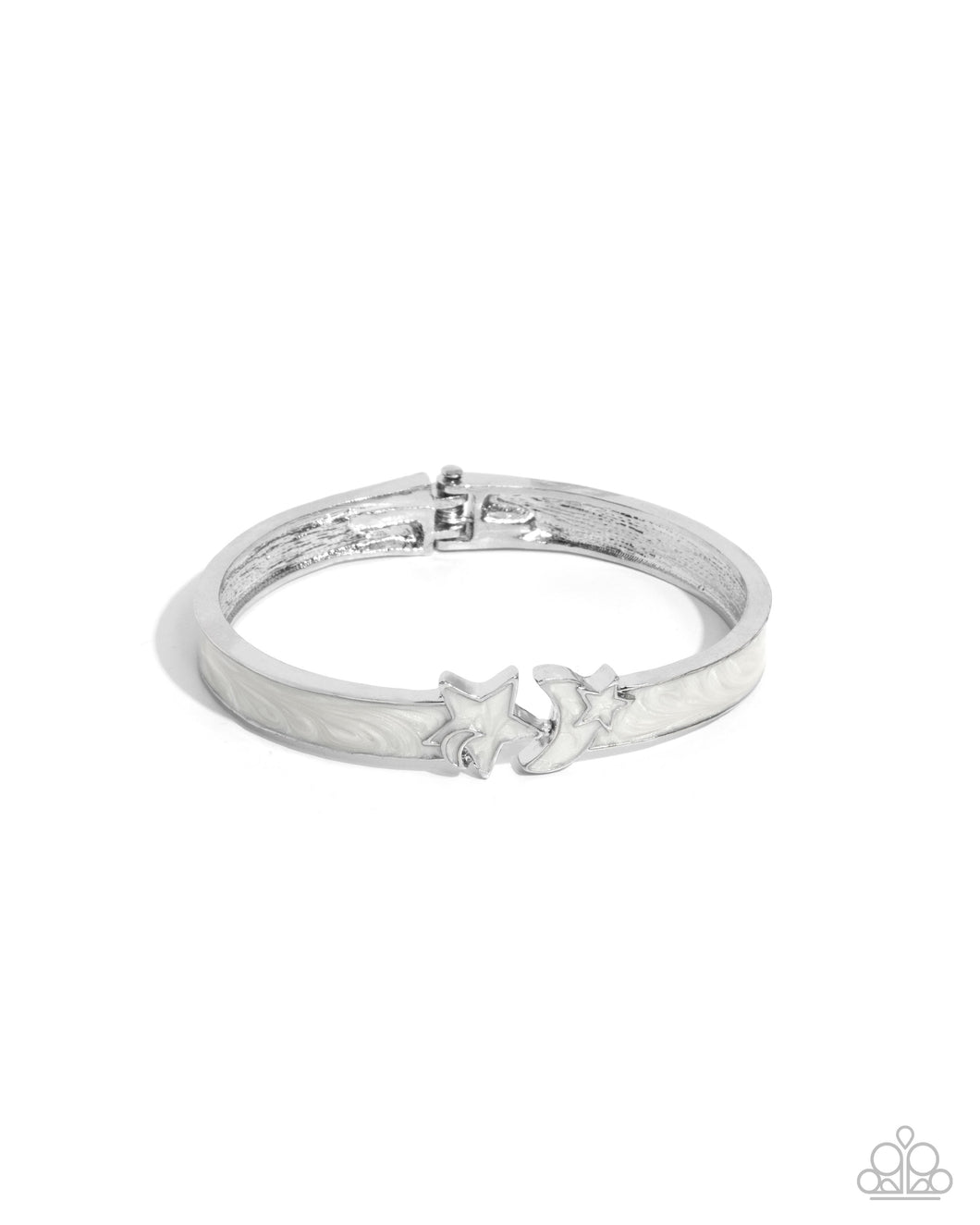 Celestial Cutie White Hinged Bangle