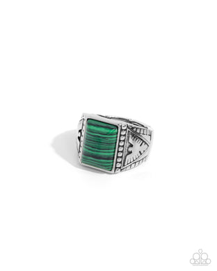 Free-Spirited Finesse Green Men’s Ring