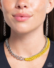 Load image into Gallery viewer, Tinted Tension Yellow Necklace