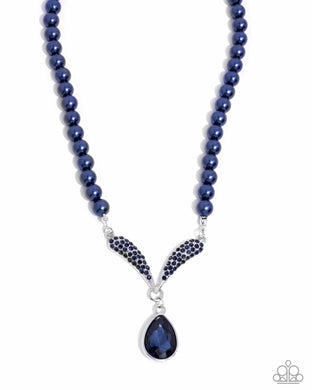 Avant-Garde Adornment Blue Necklace