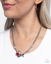Load image into Gallery viewer, Bedazzled Beetle Red Necklace