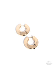 Load image into Gallery viewer, Intelligence Operation Gold Hinged Hoop Earrings