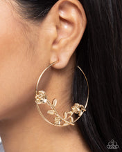Load image into Gallery viewer, Blooming Benefit Gold Hoop Earrings