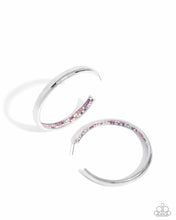 Load image into Gallery viewer, Proper Pizzazz Pink Hoop Earrings