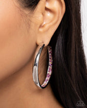 Load image into Gallery viewer, Proper Pizzazz Pink Hoop Earrings