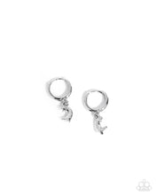 Load image into Gallery viewer, Lunar Language Silver Hinged Hoop Earrings