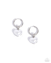 Load image into Gallery viewer, Carriage Chic White Hinged Hoop Earrings