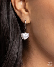 Load image into Gallery viewer, Carriage Chic White Hinged Hoop Earrings