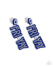 Load image into Gallery viewer, Its Friday! Blue Seed Bead Earrings
