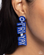 Load image into Gallery viewer, Its Friday! Blue Seed Bead Earrings