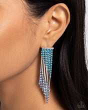 Load image into Gallery viewer, Careless Cascade Blue Earrings