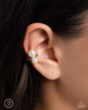 Load image into Gallery viewer, Elegant Emblem White Cuff Earrings