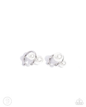 Load image into Gallery viewer, Elegant Emblem White Cuff Earrings