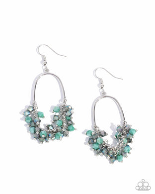 Chandelier Check Green Earrings