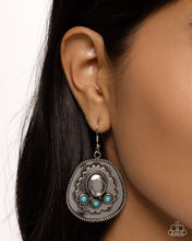 Load image into Gallery viewer, Cowboy Chaperone Blue Earrings