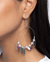 Load image into Gallery viewer, Feathered Fringe Purple Earrings