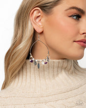 Load image into Gallery viewer, Feathered Fringe Purple Earrings
