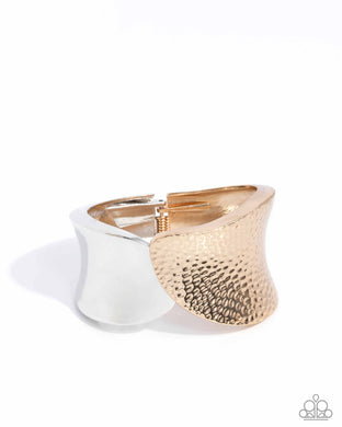 Burnished Balance Multi Hinged Bangle