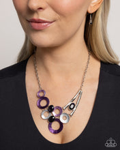 Load image into Gallery viewer, Compelling Circles Purple Necklace