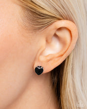 Load image into Gallery viewer, Sweetheart Stunner Black Post Earrings