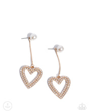 Load image into Gallery viewer, Valentines Vision Gold Jacket Earrings